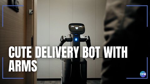 Cute delivery bot with arms