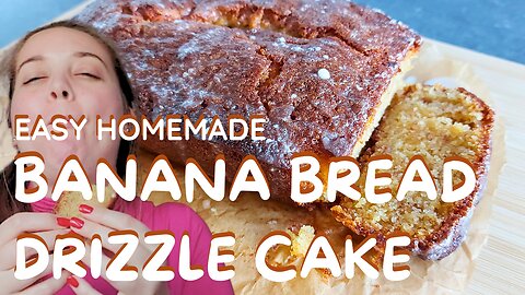 Banana Bread Drizzle Cake 🍌 Easy 6 Ingredient Recipe | Moist & Delicious Bake