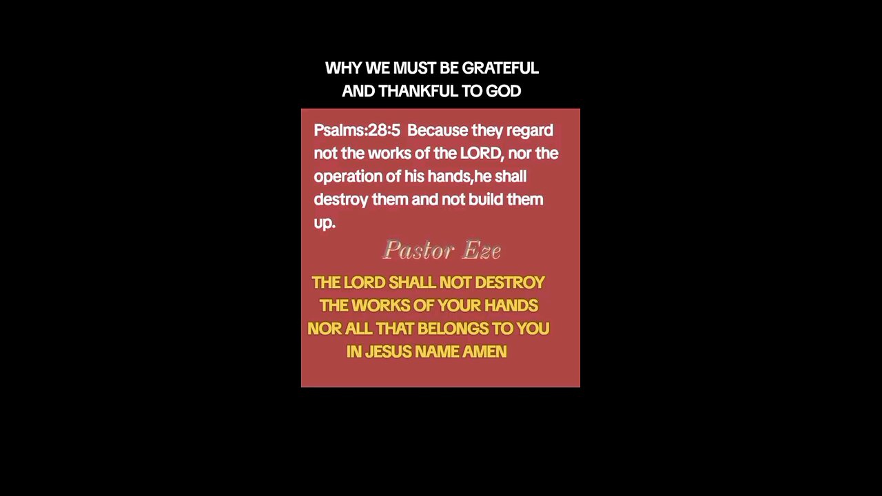 BE GRATEFUL TO GOD