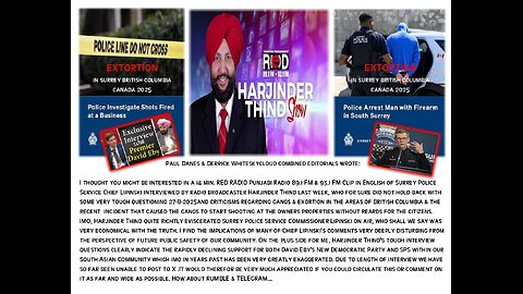 Surrey BC 2025- EXTORTION GANGS in Canada