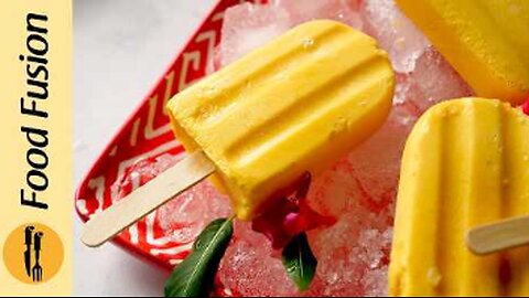 Creamy Mango Popsicles Recipe by Food Fusion