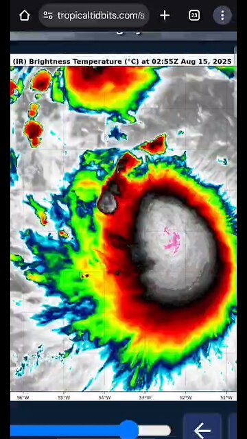 HURRICANE FORCE WINDS approaching Caribbean Leeward Islands! Where's the curve?