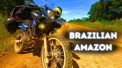 We are riding a motorcycle to the Ghost Highway in the Amazon - Brazil