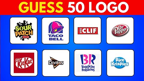 Guess the Food Logo with single clue| 50 Famous Logos | Logo Quiz 2025