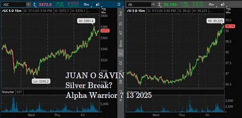 JUAN O SAVIN - The Silver Break? Interesting Week.- Alpha Warrior 7 13 2025