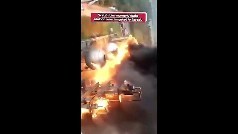 Watch the moment Haifa station was targeted in Israel.