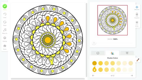 Coloring Book for adults - mandala 12