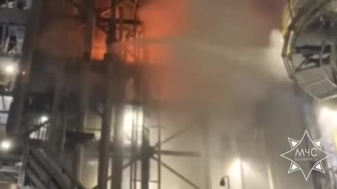 ⚡️🔥 A refinery caught fire in Belarus. A diesel processing plant caught fire