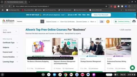 Alison FREE Online Business Courses - Register today and begin your learning journey!