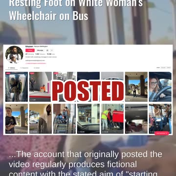 Fact Check: Video Does NOT Really Show Black Man Resting Foot on White Woman's Wheelchair on Bus