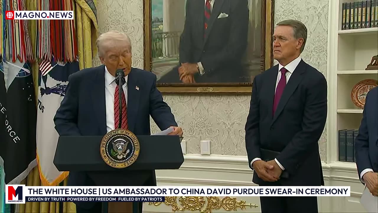 President Trump hosts US Ambassador to Communist China David Purdue Swear-in Ceremony [LIVE]
