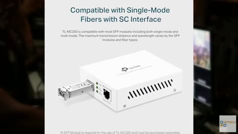 TP-Link TL-MC200 | Gigabit SFP to RJ45 Fiber Media Converter | Fiber to Ethernet