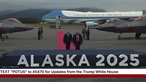 BREAKING: President Trump and Vladimir Putin meet and shake hands in Alaska.