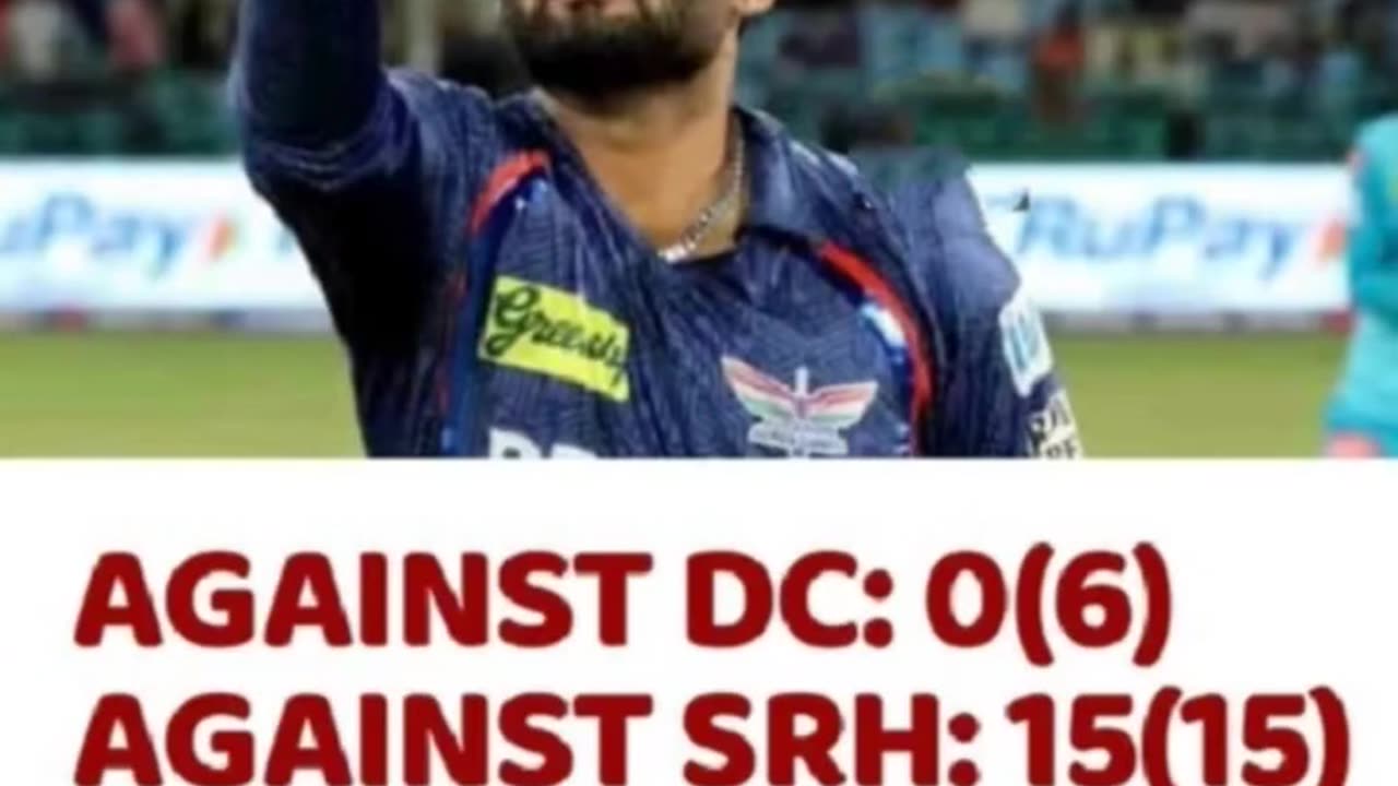 Rishabh Pant has not delivered upto expectations In IPL-25 so far. Let's wish him best for Future.