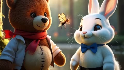 ✨ Teddy and Bunny in the Enchanted Forest