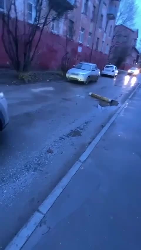 Falling Rocket Boosters From Russian Panstir SAMs Landing in the Street