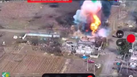 Massive Explosion! Drone Hit a ZIL Truck Packed Full of Ammunition