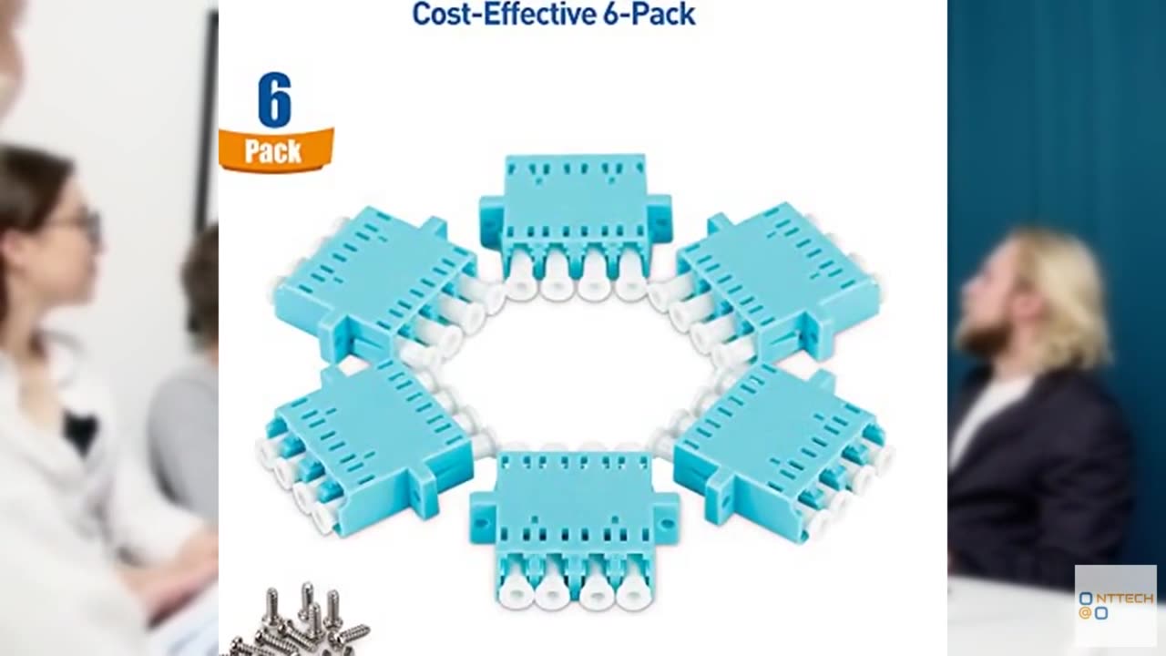 Cable Matters 6-Pack, LC to LC UPC Quad OM3/OM4 Multimode Fiber Optic Adapter, O