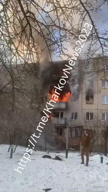 Russian Strike Drone Slams into Residential Building