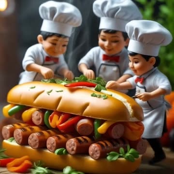 The chefs are grilling up some hot dogs 🌭🔥 Get ready for a delicious feast! #cheflife #foodie