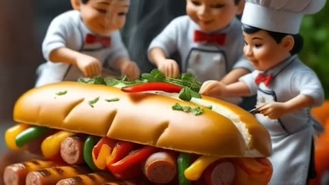 The chefs are grilling up some hot dogs 🌭🔥 Get ready for a delicious feast! #cheflife #foodie