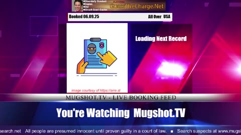 Mugshot TV - Live Arrest Booking Video Stream