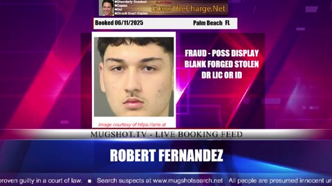 Mugshot TV - Live Arrest Booking Video Stream