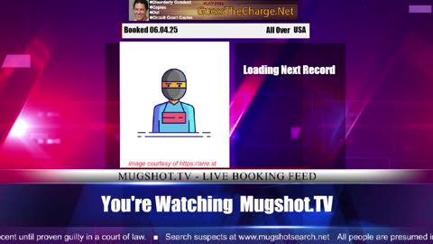 Mugshot TV - Live Arrest Booking Video Stream