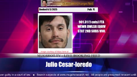 Mugshot TV - Live Arrest Booking Video Stream