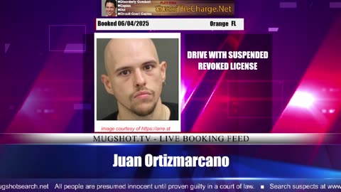 Mugshot TV - Live Arrest Booking Video Stream