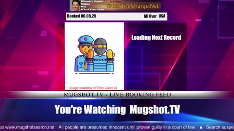 Mugshot TV - Live Arrest Booking Video Stream