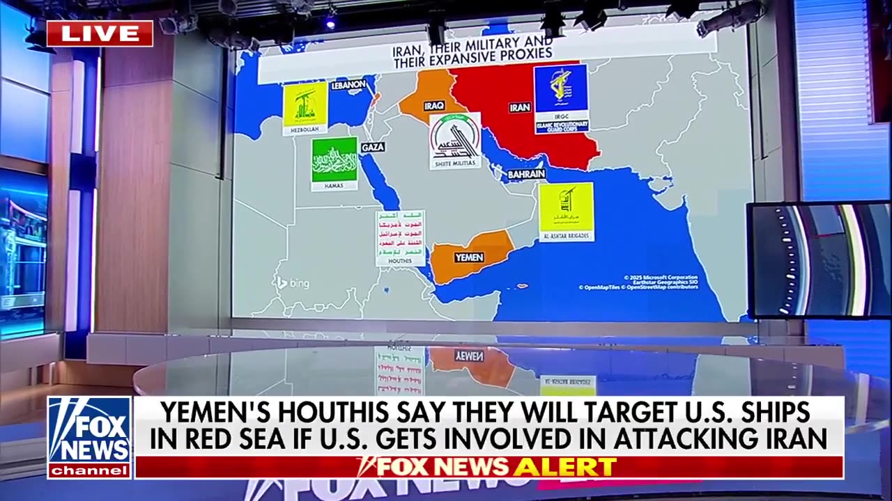 Yemen’s Houthis say they will target US ships if they attack Iran.