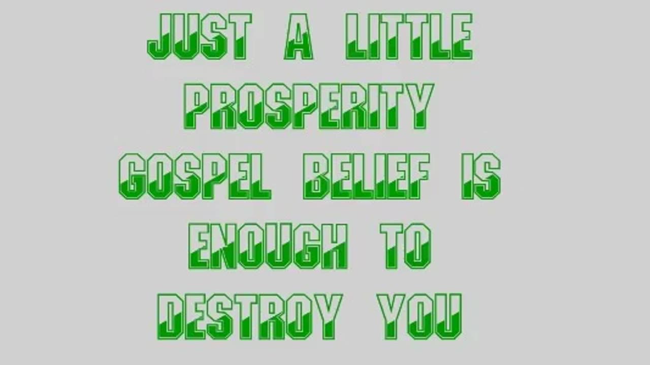 Just a Little Prosperity Gospel Belief is Enough to Destroy You