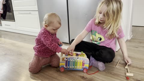 Baby Kayla & Big Sister Kiara Show Santa’s Gifts — Part 1 🎁🎄