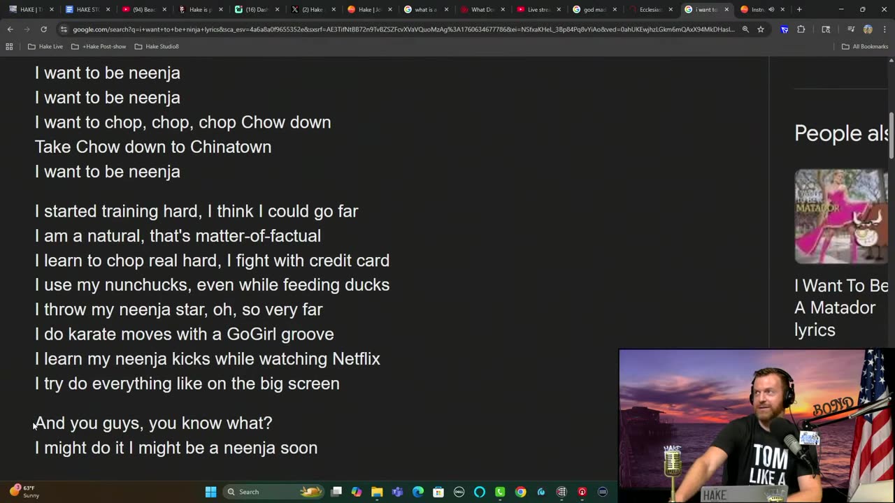 Hake sings 'I Want to Be Neenja' to AI music ('Neon Blaze v1')