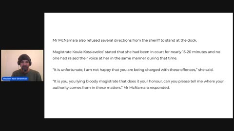 Magistrates Court was disrupted last week article.