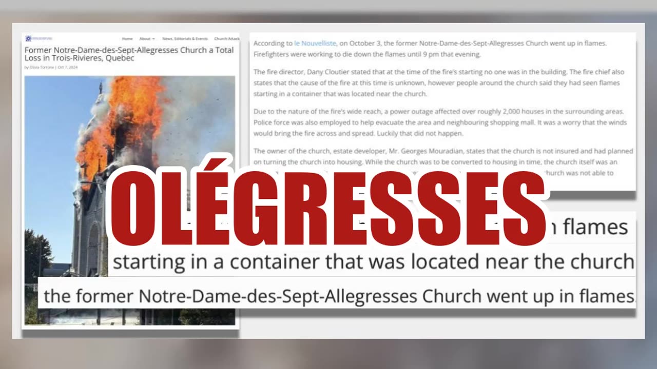 Fact Check: Viral 'Breaking News' Video of a Quebec Church Fire Shows 2024 Construction Site Blaze