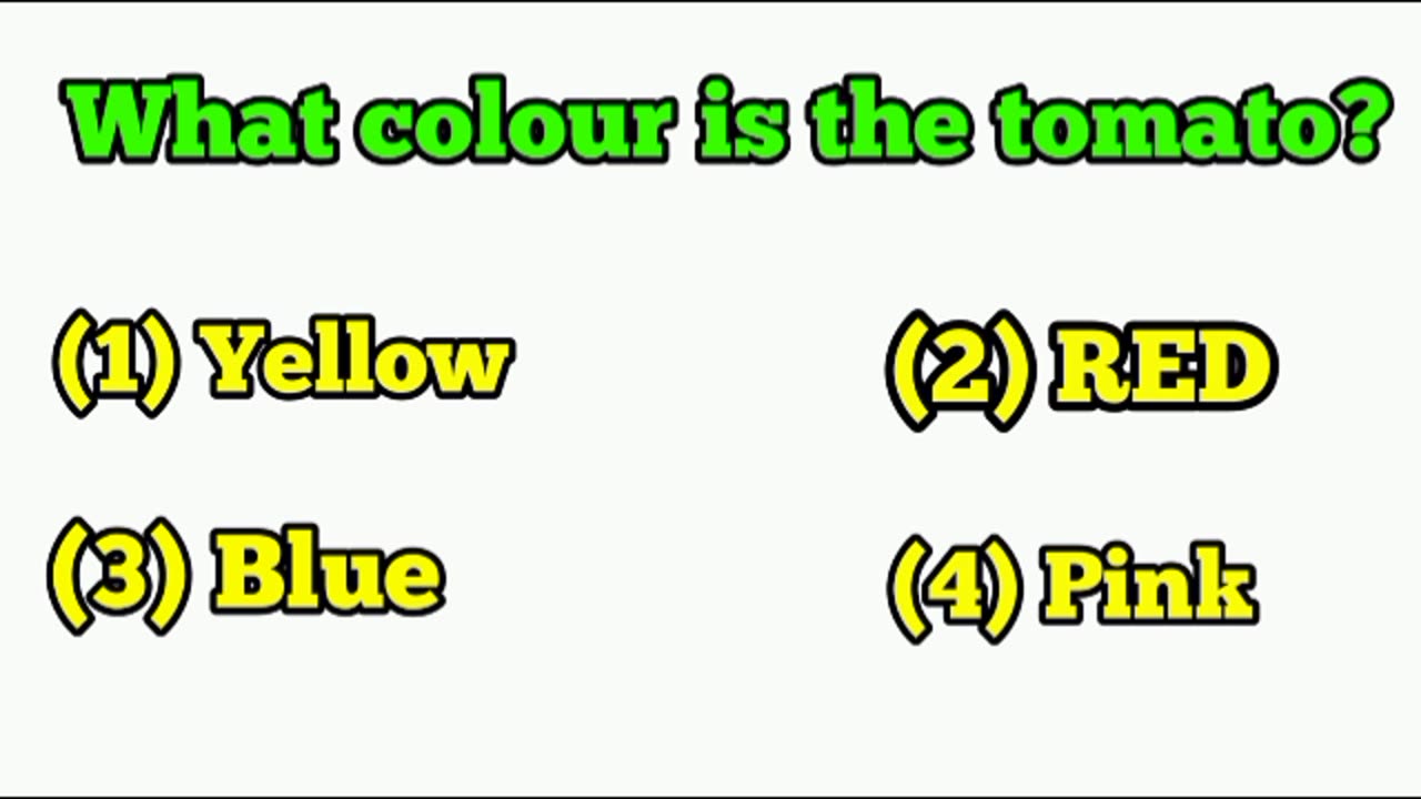 What colour is the tomato? 🤯