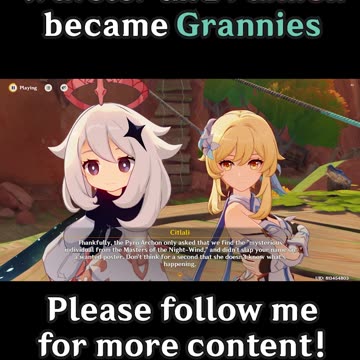 When Traveler and Paimon became Grannies 4