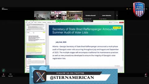 Live on QNP | Cross-Stream: SternAmerican Election Integrity in Action Call | 7-30-2025