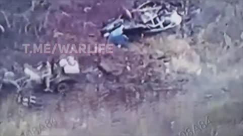 Russian Soldier On ATV Crashes into Comrades