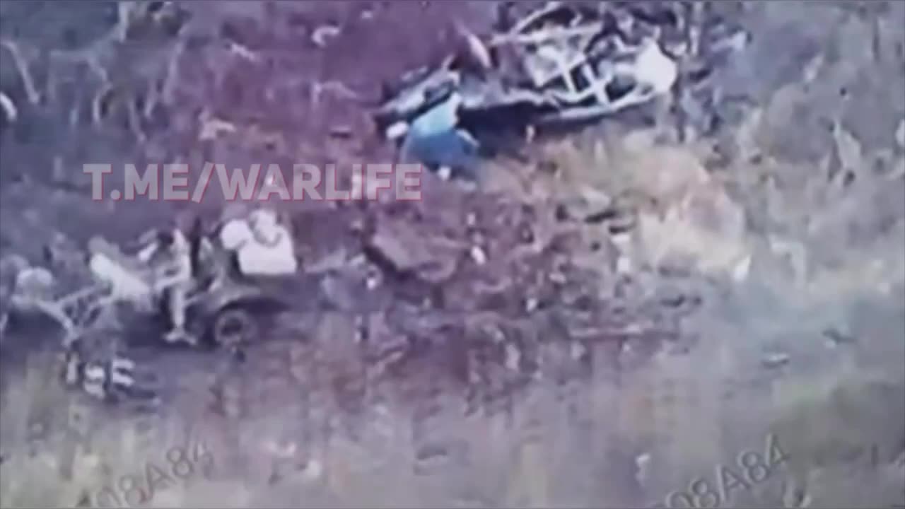 Russian Soldier On ATV Crashes into Comrades