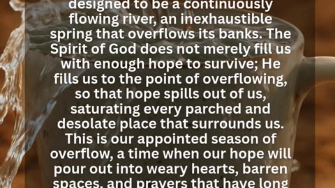 Overflowing with Hope