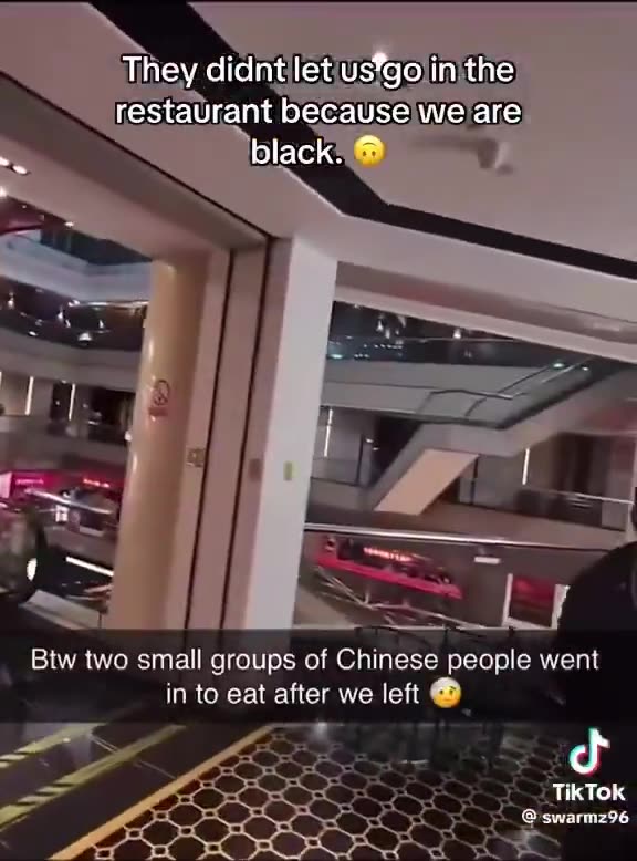 Foreign Chinese restaurant refuses to serve negros lol