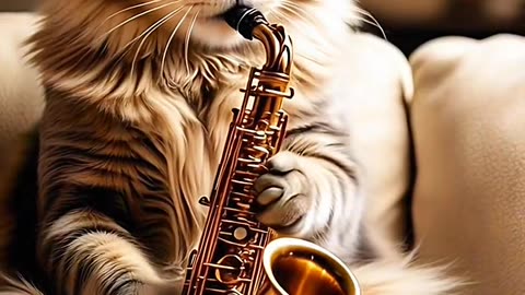 #sax #cat #ia #animaisnotiktok #saxophone #musica #instrumental