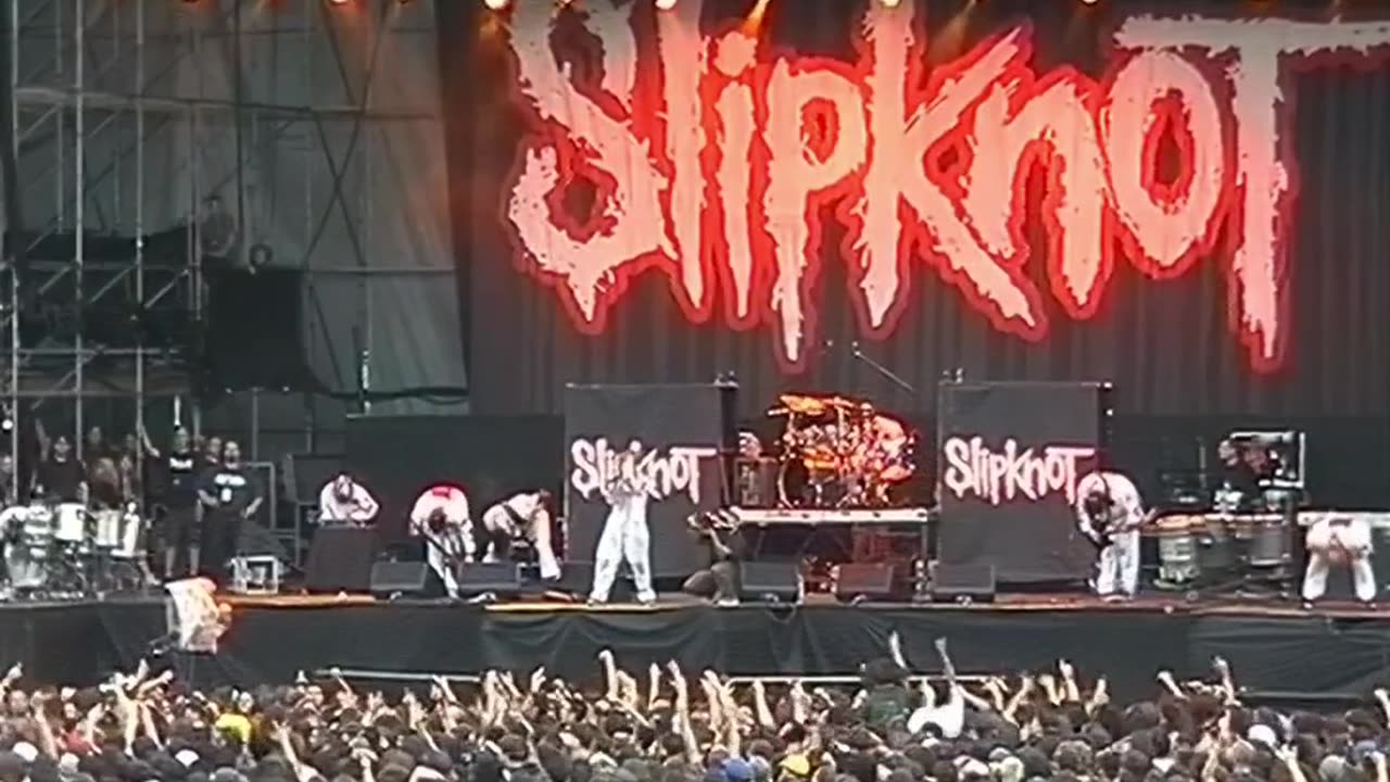 Slipknot & Drummer_ Epic Rock Stage Dive!