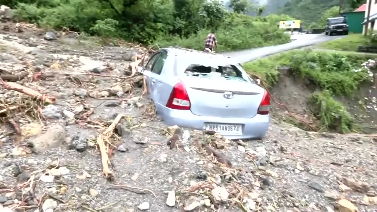 Floods destroy shops, trap residents in India's Himalayan state