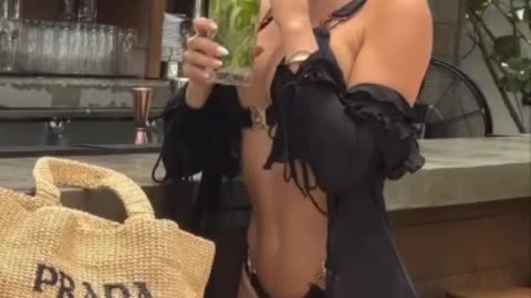 Just feeling good at the beach bar