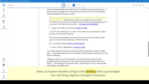 Trump Blamed Euro Globalists - Peace Between Russia and Ukraine