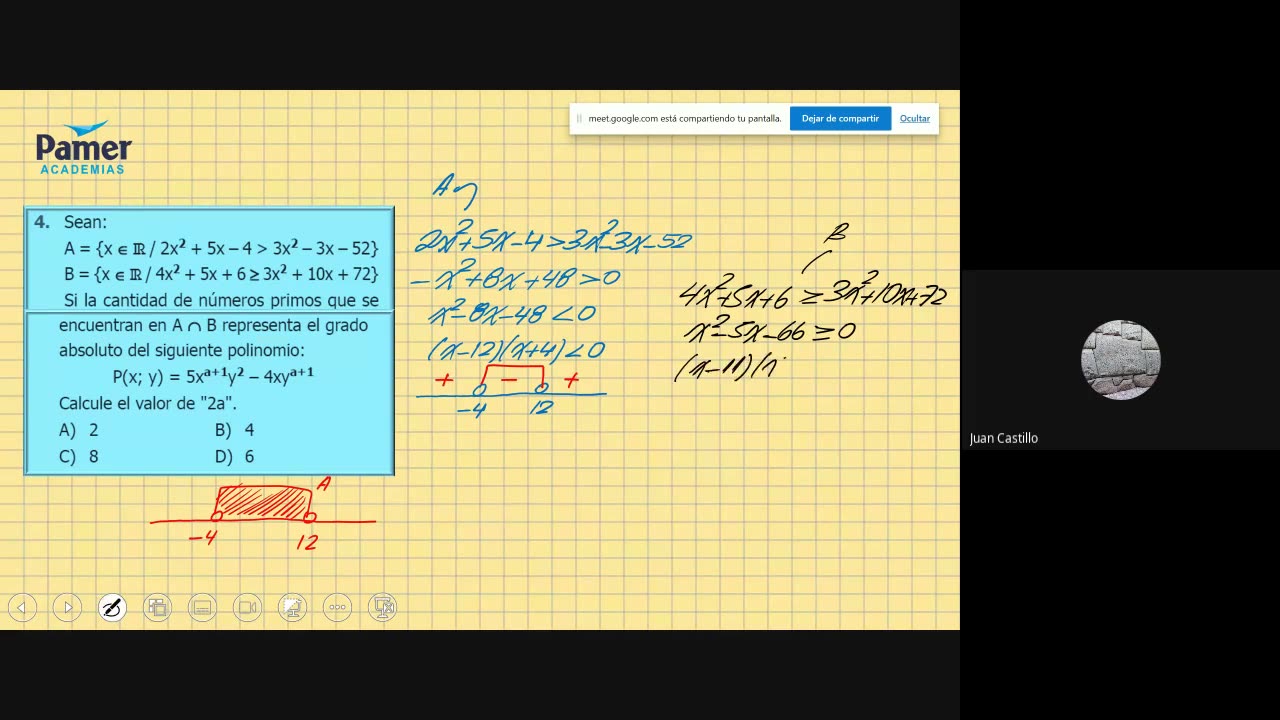 PAMER SEMESTRAL 2023 | Semana 11 | Álgebra: Inecuaciones